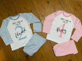 Personalised PJ set flower girl / page boy / birthday