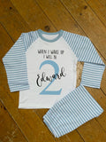 Personalised PJ set flower girl / page boy / birthday