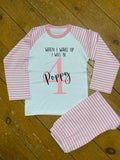 Personalised PJ set flower girl / page boy / birthday