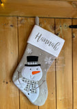 Personalised stocking - light grey