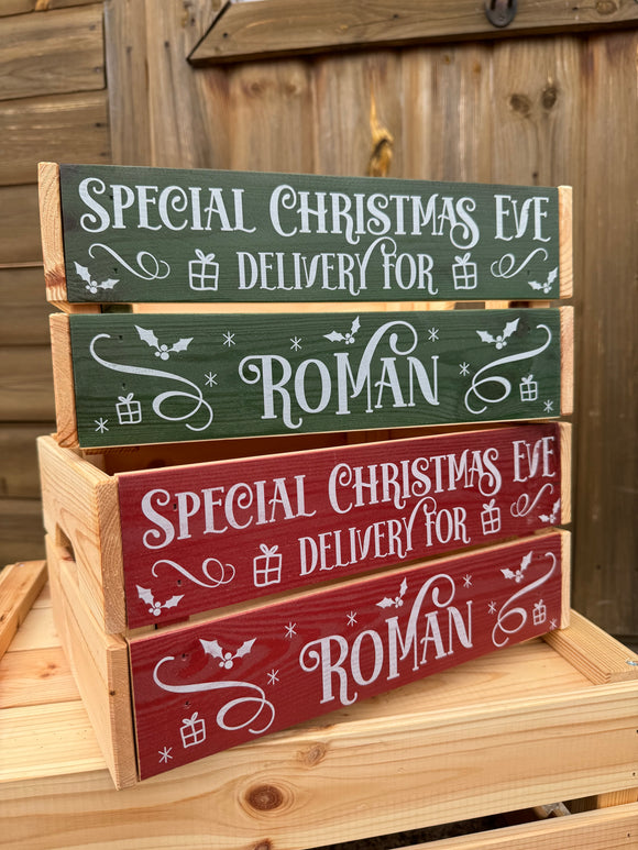 Personalised Christmas Eve Crate / Box