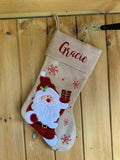 Personalised stocking - Hessian