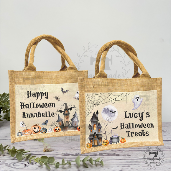 Personalised Halloween Jute Bag - All designs
