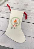 Personalised cream stocking - 8 designs