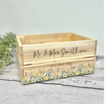 Personalised Wedding Card Box Crate - wildflower Floral - Wedding Card Box