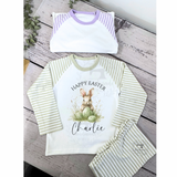 Personalised Easter Pyjama Set - Bunny PJ set - Easter PJs