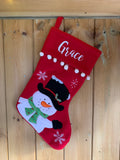 Personalised stocking - pom pom