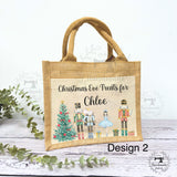 Personalised Christmas Hessian Jute Bag