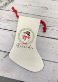 Personalised cream stocking - 8 designs