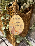 Easter Basket Tags, Easter Gift Tag, Wooden Gift Label, Easter bag gift Tag, Easter gift, Personalised Gift Tag, personalised Easter tags