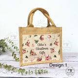 Personalised Christmas Hessian Jute Bag