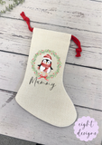 Personalised cream stocking - 8 designs