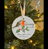 Personalised ceramic Memorial Bauble