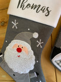Personalised Christmas Stocking Dark Grey