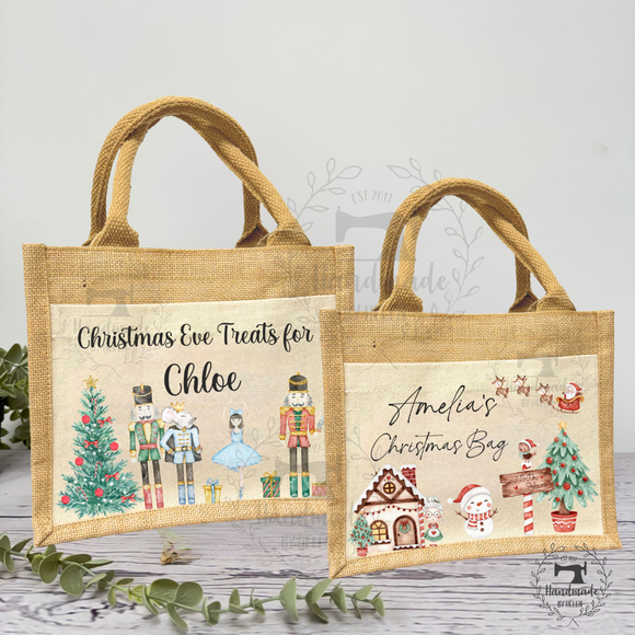 Personalised Christmas Hessian Jute Bag