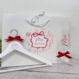 Prom, coat hanger, flute and bag set. prom glass & hanger, gift for prom