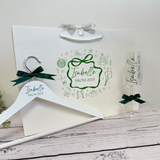 Prom, coat hanger, flute and bag set. prom glass & hanger, gift for prom