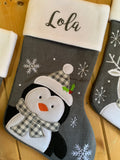 Personalised Christmas Stocking Dark Grey