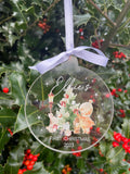 Personalised Acrylic First Christmas Bauble