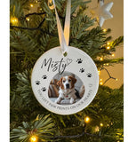Personalised ceramic Pet Memorial Bauble