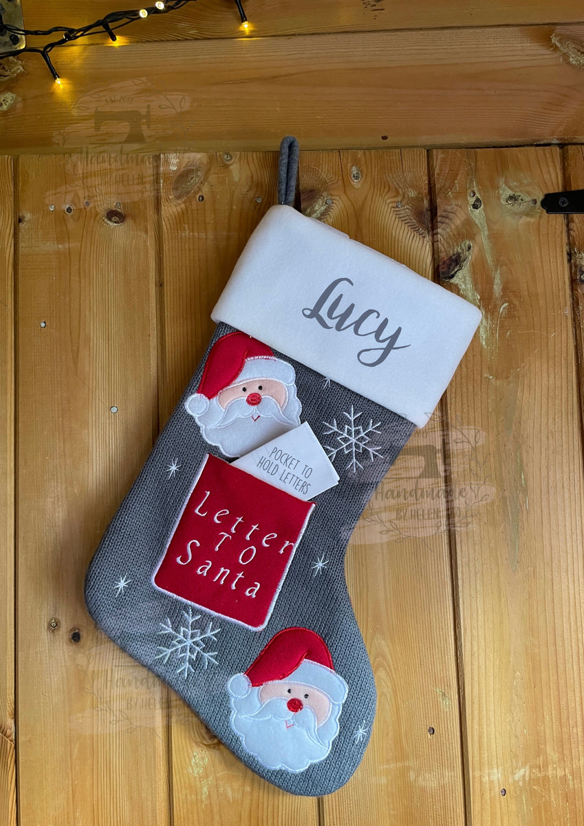 Personalised stocking - letter to Santa – Handmade by Helen Co