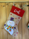 Personalised stocking - red top