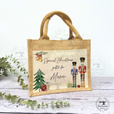 Personalised Christmas Hessian Jute Bag - Nutcracker