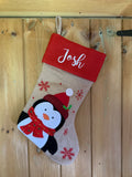 Personalised stocking - red top