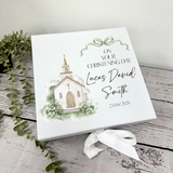 Personalised Christening / Baptism Gift Box - Church Design