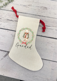 Personalised cream stocking - 8 designs