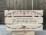Personalised Family Christmas Eve Crate / Box - greenery