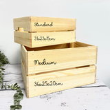 Personalised Little Library Crate - Book Storage Crate Box - Safari Animal Box