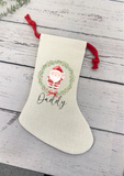 Personalised cream stocking - 8 designs