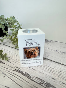 Personalised Pet Memorial Tea Light Candle Holder