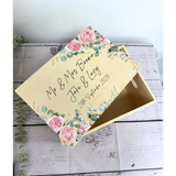 Personalised Wedding Gift Box with Lid - Pink Roses