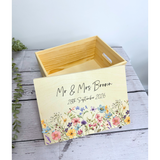 Personalised Wedding Gift Box with Lid - Wildflower