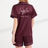 Personalised Prom Pyjamas | Celebration PJ set | blush navy