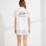 Personalised Prom Pyjamas | Celebration PJ set | blush navy