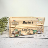 Personalised Gardening Crate Box - Gift for her - Gardening Gift