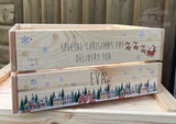 Personalised Christmas Eve Crate / Box - winter village