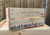 Personalised Christmas Eve Crate / Box - winter village