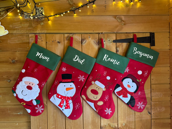 Personalised stocking - Red/Green