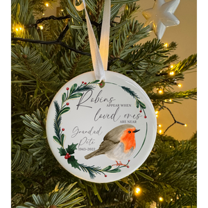 Personalised ceramic Memorial Bauble
