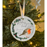 Personalised ceramic Memorial Bauble