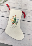 Personalised cream stocking - Nutcracker