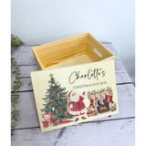 Personalised Christmas Eve Box with Lid - Santa design