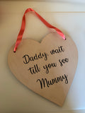 Wooden Heart Carry Sign