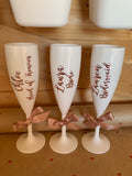 Personalised White Champagne Flute